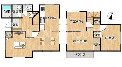  3LDK�E�쓌�����E���ԏ�1��