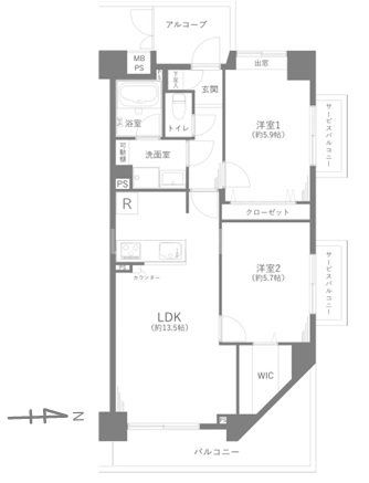  2LDK�E�k�������E2�K�p�����E2�ʍ̌��ɂ��ʕ��A�z����ǍD��