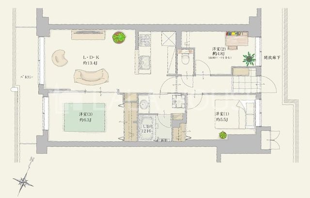  3LDK�E�쐼�����E7�K��